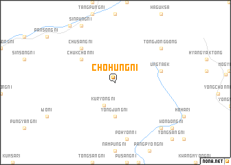 map of Chohŭng-ni