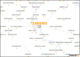 map of Choignes