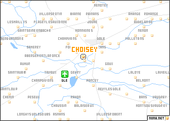 map of Choisey