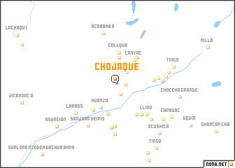 map of Chojaque