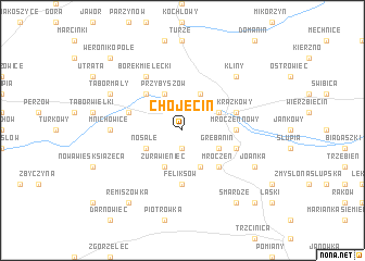 map of Chojęcin