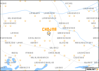 map of Chojna