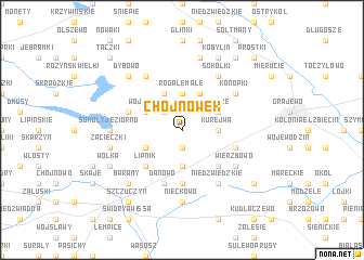 map of Chojnówek