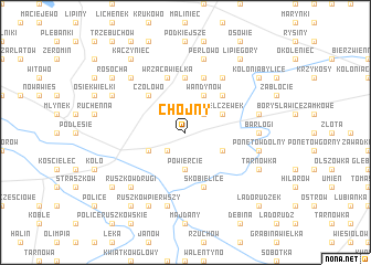 map of Chojny