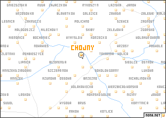 map of Chojny