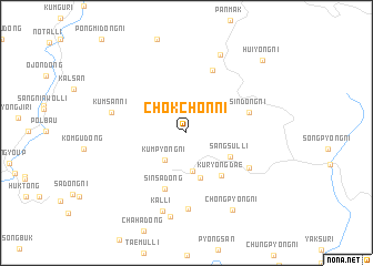 map of Chŏkchŏn-ni