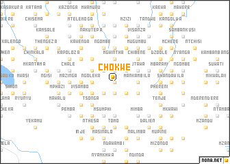 map of Chokwe