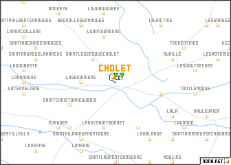 map of Cholet