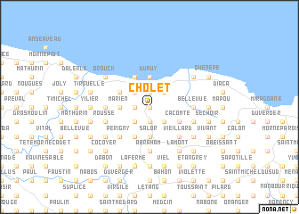 map of Cholet