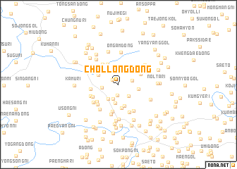 map of Chŏllong-dong