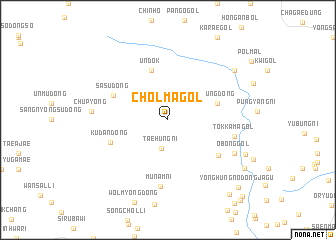map of Chŏlma-gol