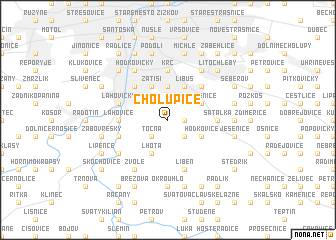 map of Cholupice