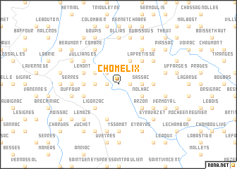 map of Chomelix