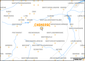 map of Chomérac