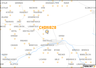 map of Chomiąża