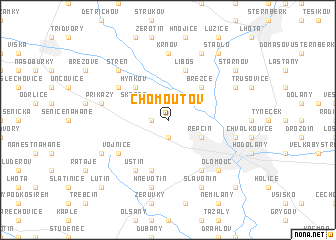 map of Chomoutov