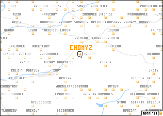 map of Chomýž