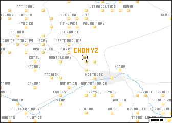map of Chomýž