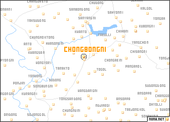 map of Chŏngbong-ni