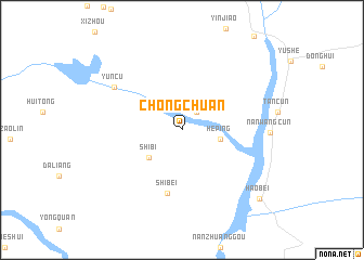 map of Chongchuan