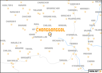 map of Chŏngdong-gol