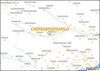 map of Chŏngdongnisungji