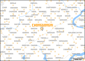 map of Chŏngdong-ni