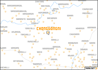 map of Chŏngdong-ni