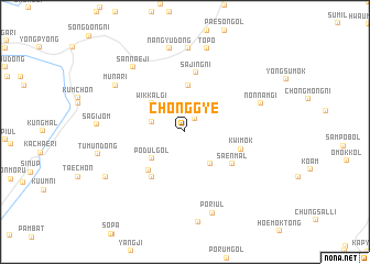 map of Chŏnggye