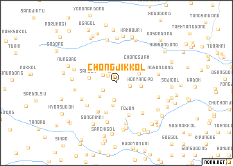 map of Chŏngjik-kol