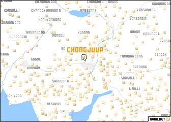 map of Chŏngju-ŭp