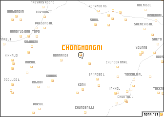 map of Chŏngmong-ni