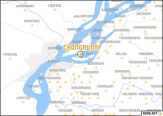 map of Chŏngmun-ni