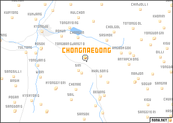 map of Chŏngnae-dong