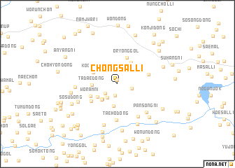 map of Chŏngsal-li