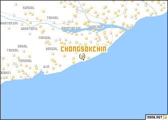 map of Chŏngsŏkchin