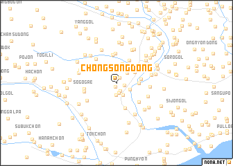 map of Chongsŏng-dong
