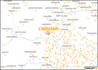 map of Chŏngsŏ-ri