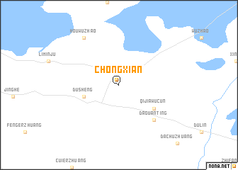 map of Chongxian