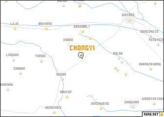 map of Chongyi