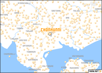 map of Chŏnmun-ni