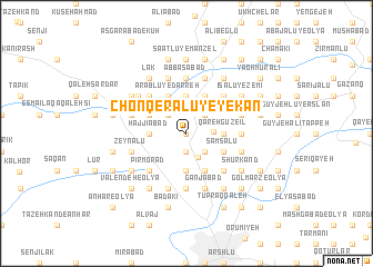 map of Chonqerālū-ye Yekān