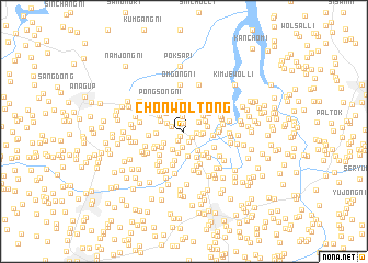 map of Chŏnwŏl-tong