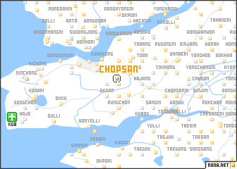 map of Chŏpsan