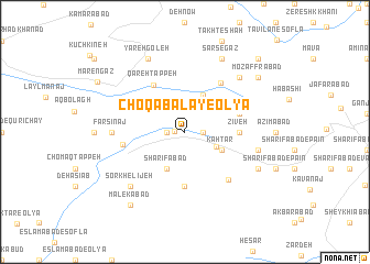 map of Choqā Bālā-ye ‘Olyā