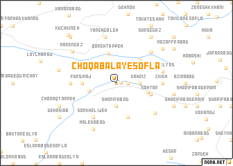 map of Choqā Bālā-ye Soflá