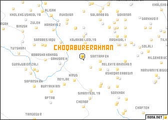 map of Choqābūr-e Raḩmān