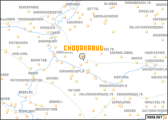 map of Choqā Kabūd