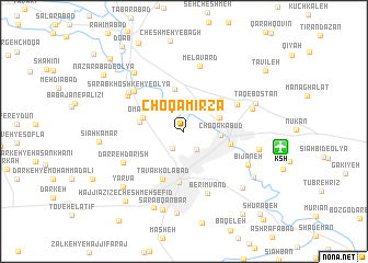 map of Choqā Mīrzā