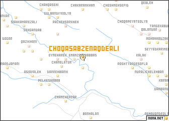 map of Choqā Sabz-e Naqd-e ‘Alī